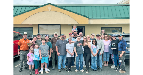 On March 29, a small army of local volunteers turned out for a Community Helping Day to assist with repairs at the future site of the non-profit Mosaic Bakery & Pizzeria on North Grove Street. A second volunteer day will be held on May 17. (Photo submitted)