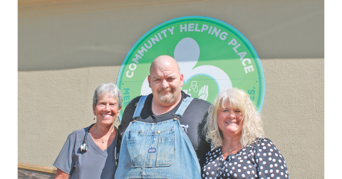 Pictured at the CHP Anne Green Free Clinic are, from left, nurse Rita Aboulafia, patient Jackie Newton and Clinic Outreach Manager Erin Cook. 