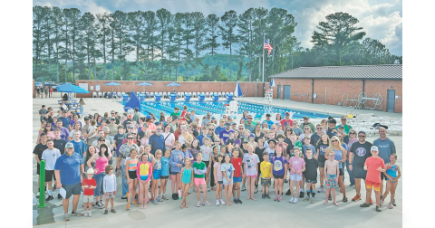 The Lumpkin County swim team had 115 athletes signup this season. This is the second season with over 100 swimmers. (Photo submitted to The Nugget)
