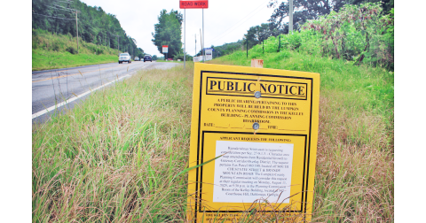 Members of the Lumpkin County Planning Commission considered a Character Area Map amendment request that could switch the property from the Residential Growth character area to the Gateway Corridor Overlay District.