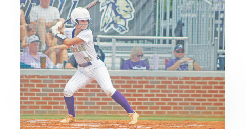 Lumpkin County’s Cadence Ivey lines up a hit for the Indians.
