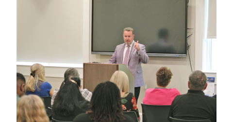 Commissioner Kevin Tanner was on hand last week at the Lumpkin County Library as he discussed the current state of mental health and the effort to help those in need.