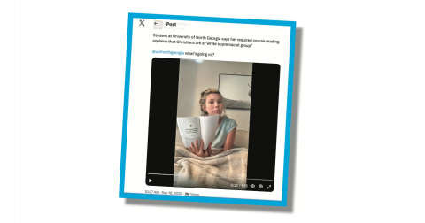 University of North Georgia senior Kelbie Murphy posted an online video in which she questioned a passage in her textbook for an online Communications course.