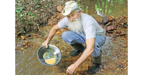Dahlonega resident Sam Kwiecen said he first got “gold fever” while visiting Dahlonega. He learned to pan for gold while stationed at Miramar Naval Base in California.