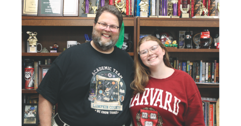 LCHS teacher Aaron Hopper and daughter Sara Hopper enjoy traveling to Greenville, S.C. in their spare time to take in musical theater like Hamilton, Beetlejuice, Frozen and Wicked. Aaron hopes to take Sara to a Broadway play in New York City for her senior trip.