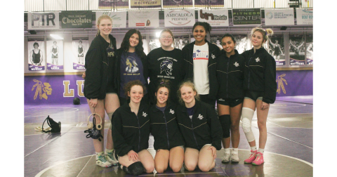 The Lady Indians wrestling team’s seniors celebrated their night with a win over Carrollton.
