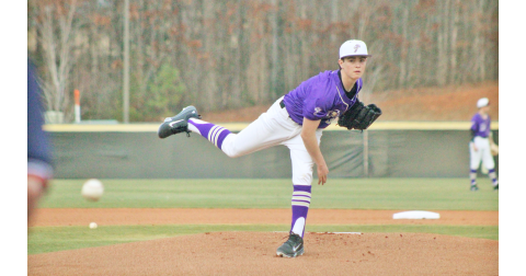 Sophomore Sam Stancil was the starting pitcher for Lumpkin’s opening day against Coahulla.