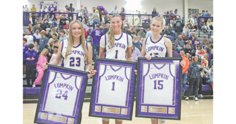 The Lady Indians honored Alyssa Ford, Maddie Lee and Alayna Lindley on Senior Night.