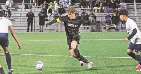 Lumpkin County’s Jack Fugich makes a play on the ball during a recent contest.