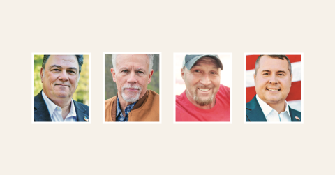 Candidates vying for State Senate District 51 include (from left) Democrat Gary St. Lawrence, Philip Milam, Steve Shaw and Will Wade.