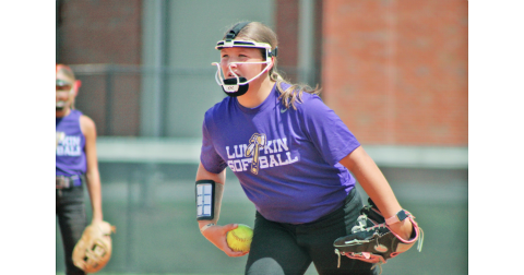 Finley Tardonia steps to the circle as the middle school squad takes on White County.