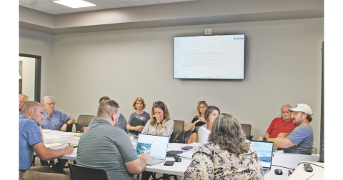 Lumpkin County Land Use & Development Regulations Review Committee member Trevor Eudy (far right) expressed concerns that The Nugget would exaggerate proposed changes to Class V subdivisions.