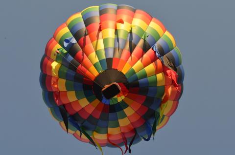 Stephanie Hill/ Hot air balloons rising over Alpine Helen are a popular summer sight in White County. 