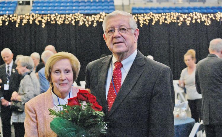 Rotary honored the Faulkners for contributions to their community.