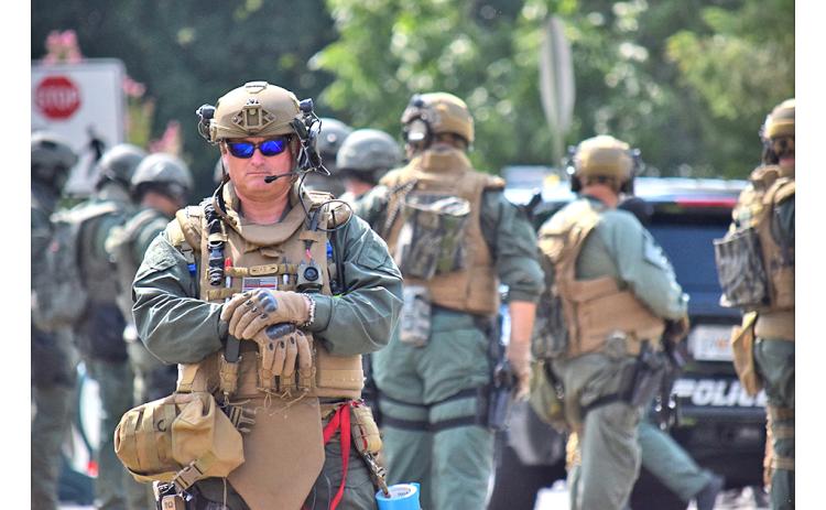 Approximately 600 law enforcement officers reported to the scene of a controversial rally and counter protest on the Public Square last month. The Nugget has contacted all participating agencies in an attempt to compile an overall price tag for security at the event.