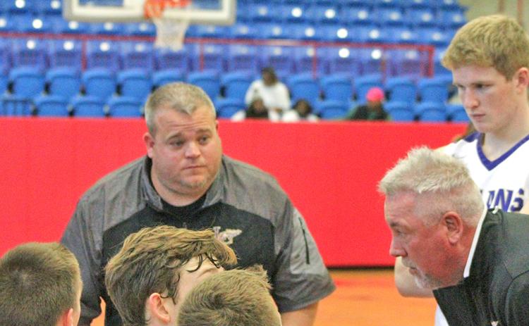 New LCHS boys basketball coach Michael Parker (left) was heavily influenced by his 12 years with retired coach Jeff Steele.