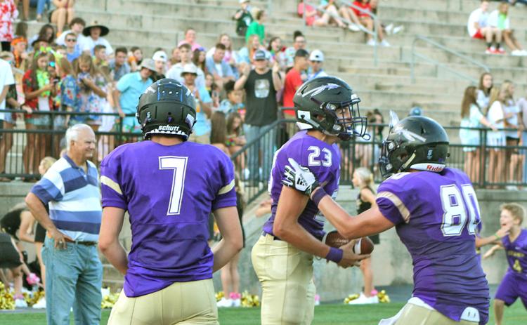 As old rivalries renew with the realignment of Region 7-AAA, the Indians will look for big seasons from players like wide receiver Brian Cunane, Jr. (#23), shown here celebrating a touchdown reception last season.