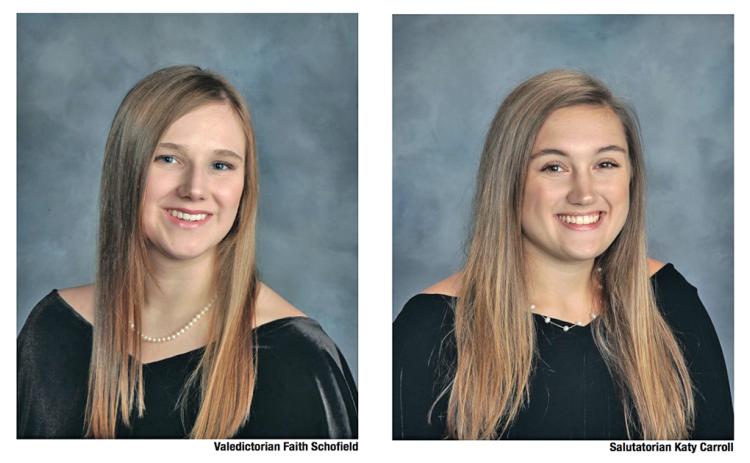 Lumpkin County High School's class of 2020 Valedictorian Faith Schofield and Salutatorian Katy Carroll