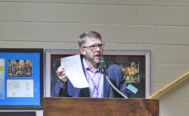 Shannon Christian presents the tentative budget for 2021 at the Board of Education meeting on Monday, July 13. The budget will be up for public review at two meetings, today at 6 p.m. and Thursday, July 30 at 12 p.m.
