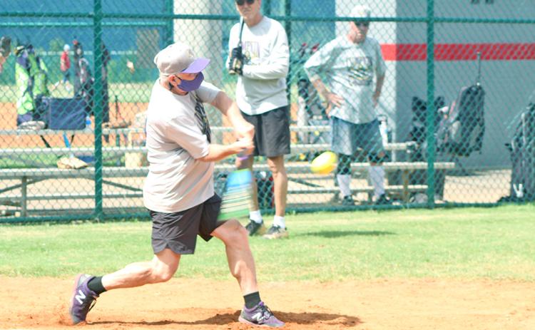 Who is that masked man? Wayne “Got Em” Gaddis helped the LC Miners split their league doubleheader with the Hendersonville Sluggers last week to keep the team in the top spot in the league standings. Gaddis went 5-for-6 with five RBIS in the two-game set.
