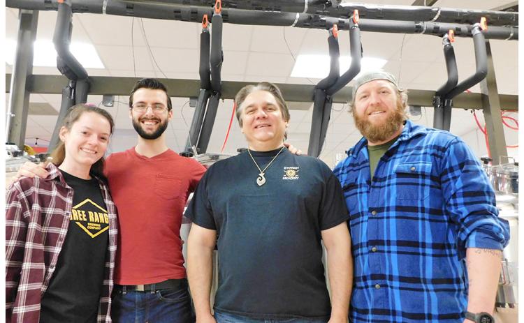 The brew crew at Three Rangers includes, from left, Julia McManus, Jonathan Jahn, Blair Housley and Chris Vasquez.