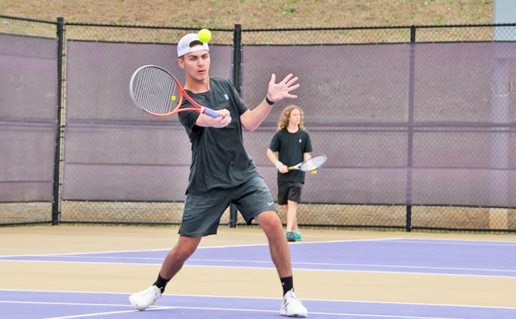 Senior Chris Welch and his partner Jack Lowry have been a strong point for Lumpkin throughout its region schedule.