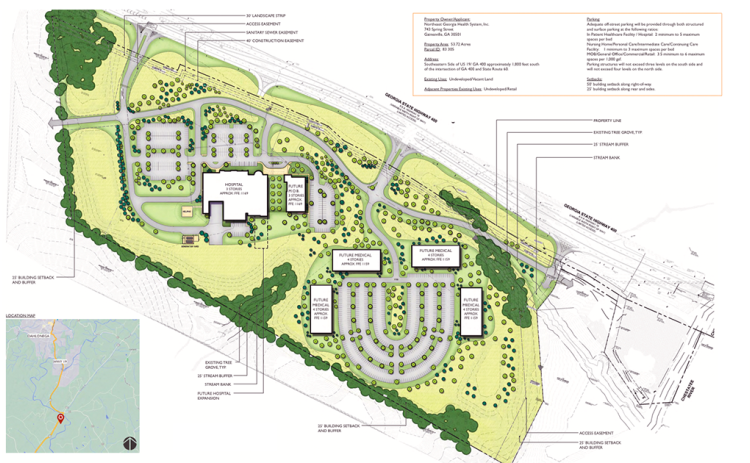 The Lumpkin County Board of Commissioners officially approved the plan for the upcoming hospital that will sit along GA 400.