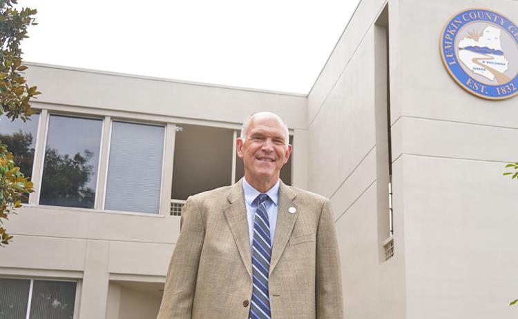 Lumpkin's new County Manager Alan Ours arrived for his first day on the job Monday, August 2. Most recently serving as County Manager in Glynn County, Ours arrives with nearly four decades of local government service in Georgia and South Carolina and is eager to get to work in Lumpkin County.
