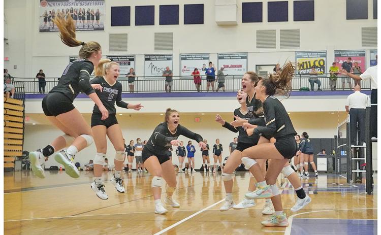 Coming out with an unmatched energy, the Indians started out strong in their match against North Forsyth during the Coal Mountain Tournament. Despite falling to the Raiders in straight sets, the Indians proved competitive with the AAAAAAA team, playing some of their best volleyball of the season in the match.