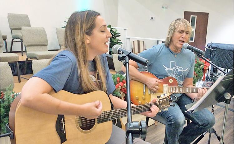 The electric stylings of Scott Gray and acoustic notes of Patti Wright lead the contemporary worship service at Dahlonega Baptist. They also write music of all genres as Firesong Music.