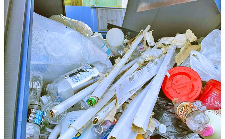 Mark Robinson said he's seen all kinds of non-recyclables thrown into the big blue bins at Barlow Road transfer station lately. This, he said, has led to the dumping of many "contaminated" loads.