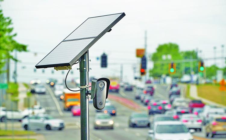 Lumpkin County Sheriff's Office is now contracted with Flock Safety, "a public safety operating system that helps communities and law enforcement...eliminate crime, protect privacy and mitigate bias," who provide roadside surveillance cameras as pictured above.