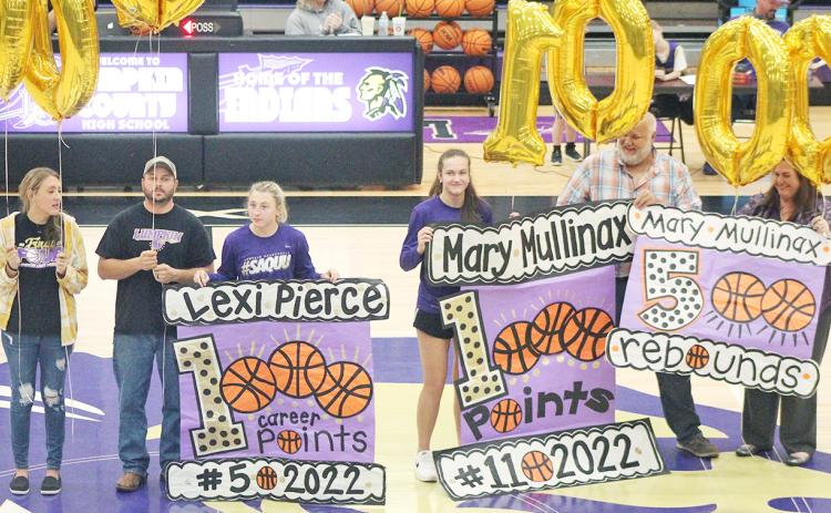 Lexi Pierce and Mary Mullinax both reached the 1,000 career points milestone during Lumpkin’s game versus Wesleyan.