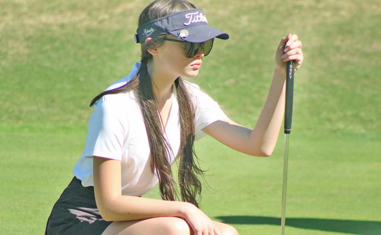 Nicole Sandberg led Lumpkin County girls team with a round of 47 against Johnson High School.
