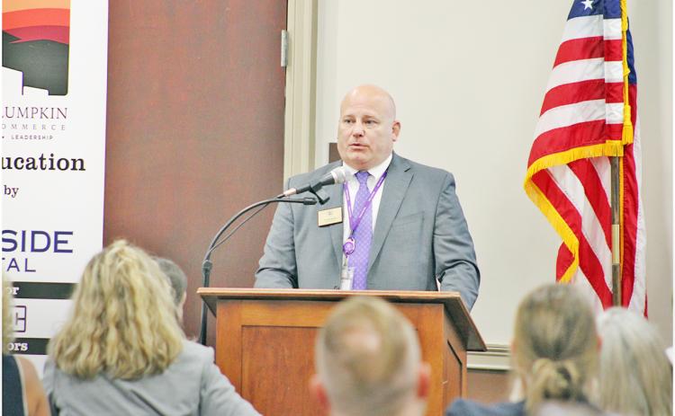Lumpkin Schools Superintendent Dr. Rob Brown was one of four leaders of local educational institutions who were on hand last week to speak at the Chamber’s annual State of Education event. Also present were new UNG President Dr. Michael Shannon, Mountain Ed Charter High School Interim Superintendent Stan Davis, and Lanier Technical College President Tim McDonald.