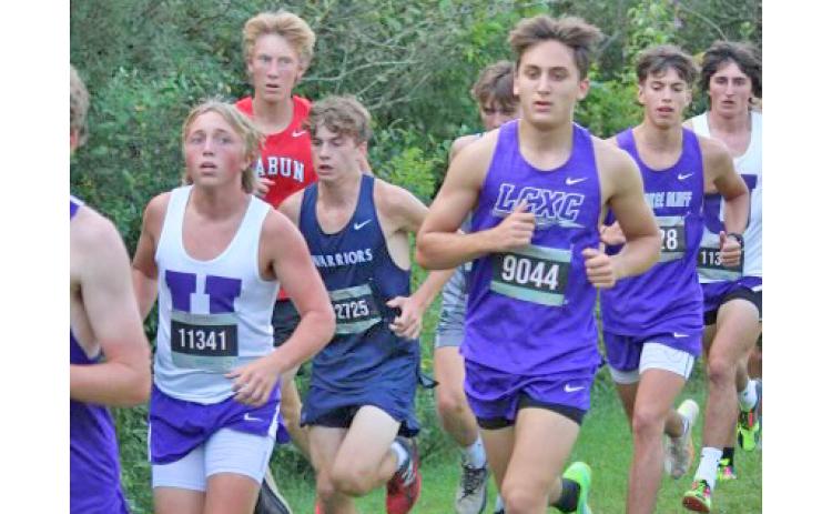 Hagen Glenn runs a tough race at the Mountain Invitational.