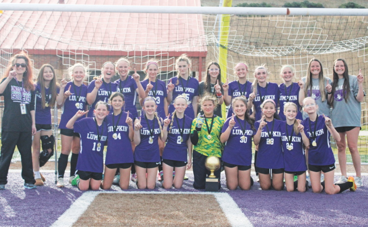 The Lumpkin County Middle School girls soccer team went undefeated this season, never giving up a single goal on their march to the Mountain League Championship.