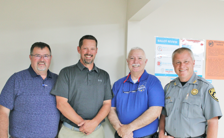 Incumbents (from left) County Commission Chairman Chris Dockery, Commissioner Tucker Greene, Commissioner Dr. Bobby Mayfield and Sheriff Stacy Jarrard celebrate big wins following the May 21st General Primary.