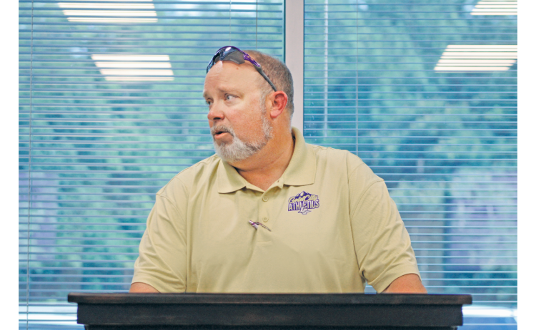 LCHS Athletic Director Steve Horton gave a presentation on the success of Lumpkin Athletics at the recent BOE meeting.