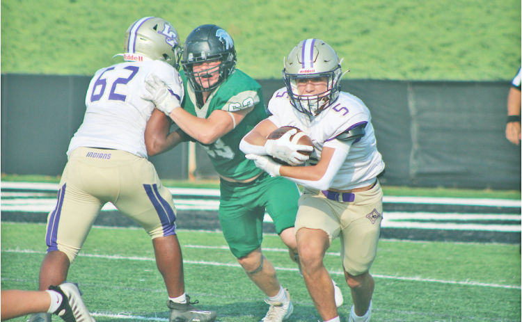 Lumpkin County’s Mason Melanson finds a hole during this week’s game against North Hall.