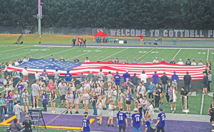 Members of law enforcement, fire fighters, service members, and other emergency service personnel were honored at this week’s football game.