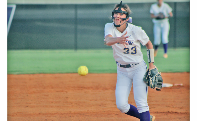 Addilade Antonia delivers a strike during this week’s regional game against Chestatee.