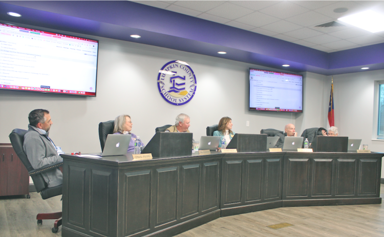 Board of Education member Mera Turner shares her thoughts on the testing methodology with the rest of the Lumpkin County BOE.
