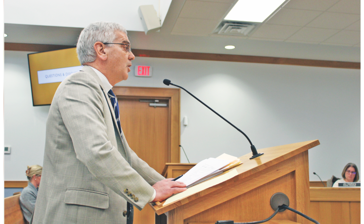 Attorney Joseph Homans appeared at the County’s land use hearing last week, and announced his client is suing the Planning Department over their handling of the DiVine Village RV Resort project.