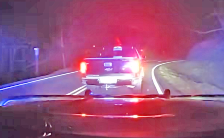 Dash cam footage released by the Pickens County Sheriff's Office shows the high-speed chase that reportedly led to the arrest of William Randall Crawford.