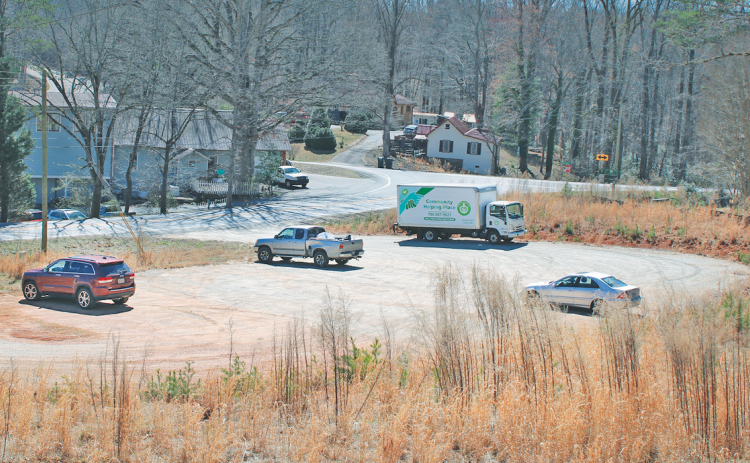An existing gravel lot at the corner of Hwy. 52 and Rock House Road will be improved and expanded as part of the proposed “Adohi First Nations Park.”