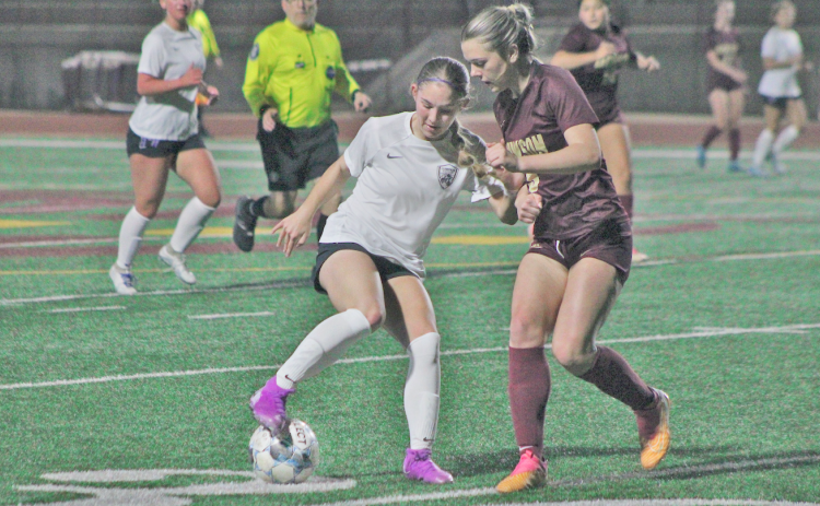 Aubree Brown picked up three goals for her Lumpkin team against Tallulah Falls.