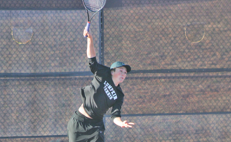 Lumpkin’s Axel Tillery delivers a shot against Dawson County.
