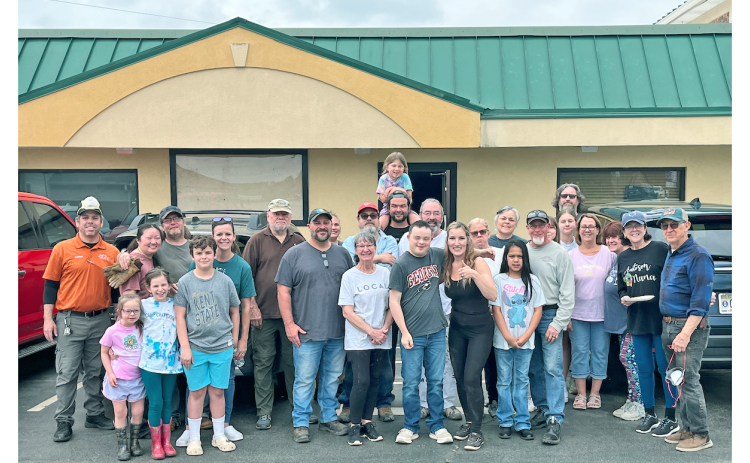 On March 29, a small army of local volunteers turned out for a Community Helping Day to assist with repairs at the future site of the non-profit Mosaic Bakery & Pizzeria on North Grove Street. A second volunteer day will be held on May 17. (Photo submitted)