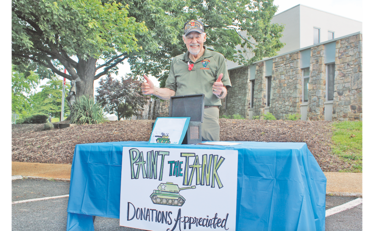 Former Lumpkin County Veterans Affairs Committee Chair Bill Poole was on hand to accept “Paint the Tank” donations in person during this year’s Memorial Day ceremony on May 26.